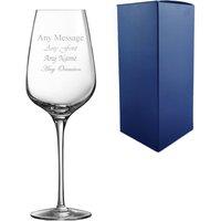 Uniqueful Personalised Engraved 12oz Sublym Wine Glass Birthday Gift for Friend in Clear | Size: 300ml