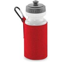 Quadra Water Bottle & Fabric Sleeve Holder in Red