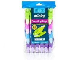 Minky Sure Grip Laundry Pegs (Pack Of 24)