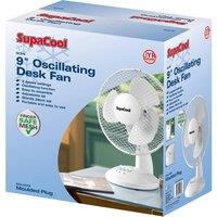 SupaCool Oscillating Desk Fan in White