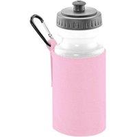 Quadra Water Bottle & Fabric Sleeve Holder in Light Pink