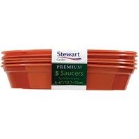 Stewart Premium Flower Pot Saucers (Pack Of 5) in Terracotta