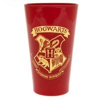 Harry Potter Premium Hogwarts Crest 500ml Glass in Light Red