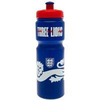 England FA Three Lions Crest Plastic Water Bottle in Bright Blue