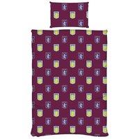 Aston Villa FC Pulse Reversible Duvet Cover Set in Burgundy | Size: Single