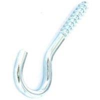 Securit Zinc Plated Screw Hook Pack of 2 in Silver