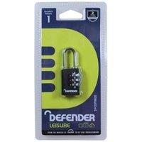 Defenders Combination Padlock in Black | Size: 20mm