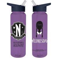 Wednesday Nevermore Academy Plastic Water Bottle in Purple