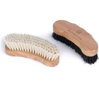 Moretta Logo Shoe Brush Set Pack of 2 in Brown