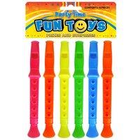 Henbrandt Plastic Flute Noisemaker (Pack of 6)