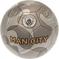 Manchester City FC Signature Football in Silver | Size: 5