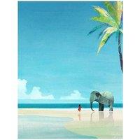 Henry Rivers Elephant Beach Print in Bright Blue