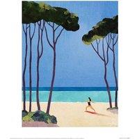 Henry Rivers Yoga Print in Blue