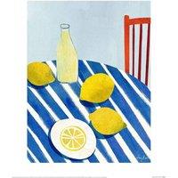 Henry Rivers Lemonade Print in Bright Blue