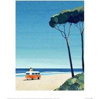 Henry Rivers Van Life II Print 40cm x 30cm x 0.21cm in Blue | Size: 40 cm x 30 cm x 0.21 cm