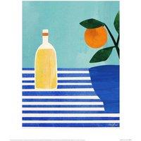 Henry Rivers Orange Juice Print 40cm x 30cm x 0.21cm in Blue | Size: 40 cm x 30 cm x 0.21 cm