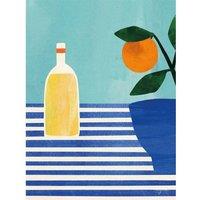 Henry Rivers Orange Juice Canvas Print in Blue