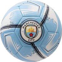 Manchester City FC Turbine Crest Mini Football in Mid Blue