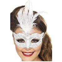 Smiffys Glitter Eye Mask in Silver