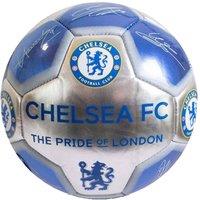 Chelsea FC Printed Signature Mini Football in Mid Blue
