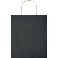 MidOcean Paper Tone Paper Gift Bag 21cm x 18cm x 8cm in Black | Size: 21 cm x 18 cm x 8 cm