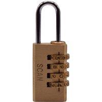 Scan Brass Combination Padlock | Size: 20mm