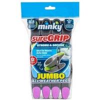 Minky Sure Grip Jumbo Pegs 12pk