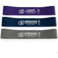 Yoga-Mad Latex Free Mini Resistance Band Set (Pack of 3) in Purple