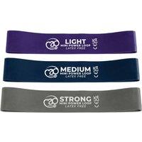 Yoga-Mad Latex Free Resistance Band Set (Pack of 3) in Purple