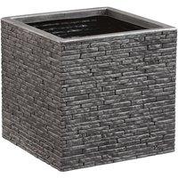 Strata Square Slate Planter in Grey