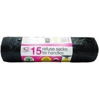 Tidyz 100L Tie Bin Bags (Pack of 15) in Black
