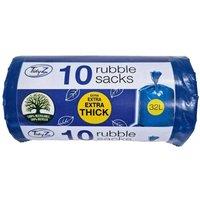 Tidyz Plastic 32L Thick Bin Bags (Pack of 10) in Blue