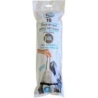 Tidyz Drawstring Bin Bags (Pack of 10) in White
