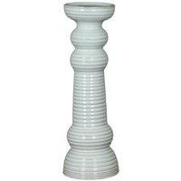 Hill Interiors Sile Pillar Candle Holder 31cm x 11cm x 11cm in White | Size: 31 cm x 11 cm x 11 cm