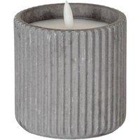 Hill Interiors Luxe Collection Ribbed Table Lamp 9cm x 7cm x 7cm in Grey | Size: 9 cm x 7 cm x 7 cm