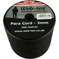 Web-Tex Reel Paracord in Black