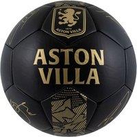 Aston Villa FC Gold Phantom Signature Football in Black