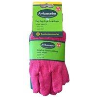 Ambassador Cotton Gloves (Pack of 3) in Magenta | Size: Medium