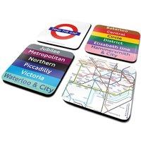 Pyramid International London Underground Map Coaster Set (Pack of 4)
