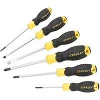 Stanley Cushion Grip Screwdriver Set (Pack of 6) in Silver