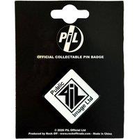PIL (Public Image Ltd) B&W Pin Logo Badge in White