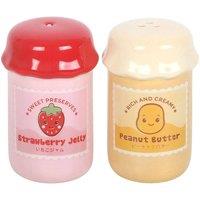 Something Different Kawaii Peanut Butter Jar Salt & Pepper Shakers in Mustard