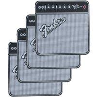 Fender Amplifiers Leather Coaster Set (Pack of 4) in Black