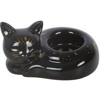 Something Different Cat Tealight Holder in Black
