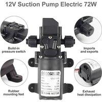 Nordara 12V 130PSI Water Pump Self Priming Diaphragm, with Auto Switch in Black | Size: 1kg