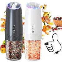 Nordara Set Of 2 Electric Salt & Pepper Grinder in Black | Size: 100 cm