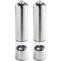 Nordara 2 X LIGHT UP ELECTRIC SALT & PEPPER MILL in Silver | Size: 100 cm