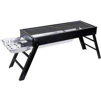 Nordara Large BBQ Grill Folding Charcoal Barbecue Garden Camping in Black | Size: 60 cm x 15 cm