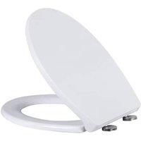 Nordara Oval Toilet Seat Soft Close Quick Release Top Fix 45.3 x 37 in White