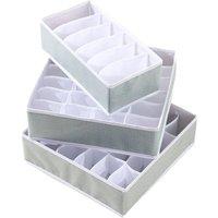 Nordara Green-Set of 3 Drawer Organiser in Green | Size: 500mm